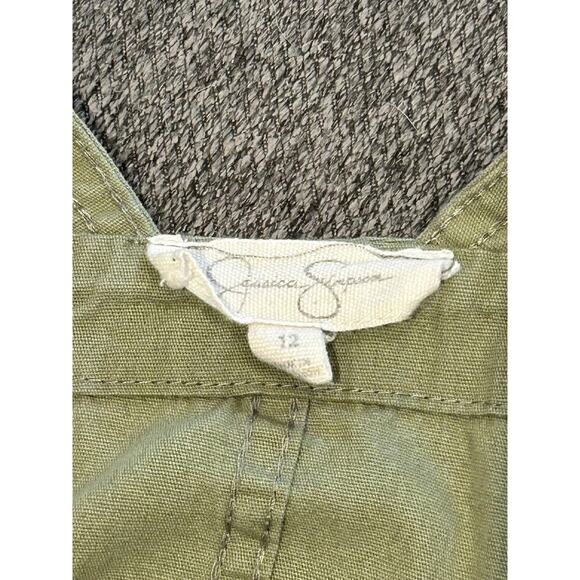 Girls size 12 Jessica Simpson Green Overall Shorts - Picture 3 of 3